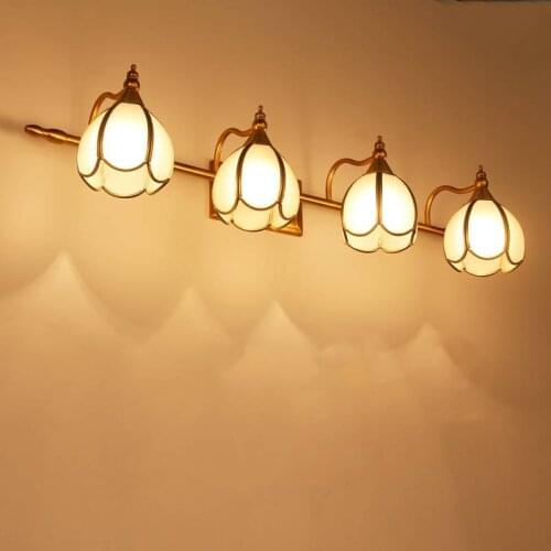 2-4 pcs Bathroom led mirror light long wall lamp Hallway glass wall sconce E14 makeup mirror light bedroom hotel room wall light