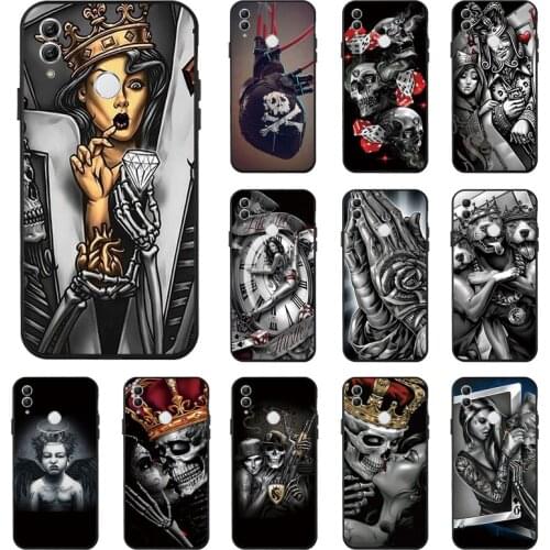 Case For Huawei Honor 10i 10 10X 9 Lite 8A 8S 8X Cases Painted On Huawei P30 P20 P40 Lite P Smart 2019 2021 Z Luxuxy Black Cover
