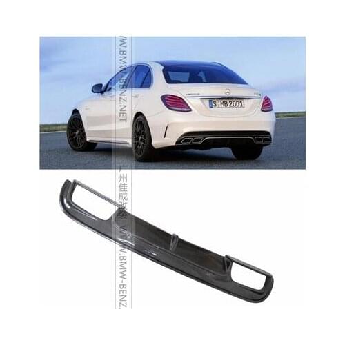 Carbon Fiber Rear Bumper Diffuser for Mercedes Benz 4 Door W205 C180 C200 C220 C250 C300 Sport Bumper 2015 UP