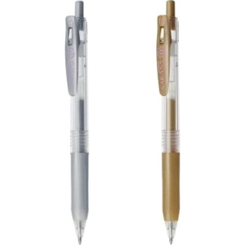 Zebra JJ15 metallic color press gel pen Gold silver student gel pen 1.0mm 10pcs/lot