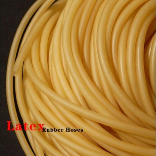 ID 5mm 6mm x 10mm OD Nature Latex Rubber Hose Flexible Pipe High Resilient Elastic Surgical Medical Tube Soft Slingshot Catapult