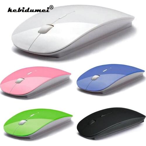 Kebidumei New 2 In 1 Wireless Dual Mode Bluetooth 5.0 + 2.4Ghz Mouse 1600 DPI Ultra-thin Ergonomic Portable Optical Mice For PC