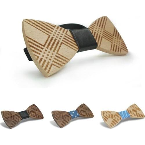 Classic Original Wood Elegant Gentleman Casual Bow Ties Handmade Butterfly Wedding Party Bow Ties Butterfly Wooden Unique Tie