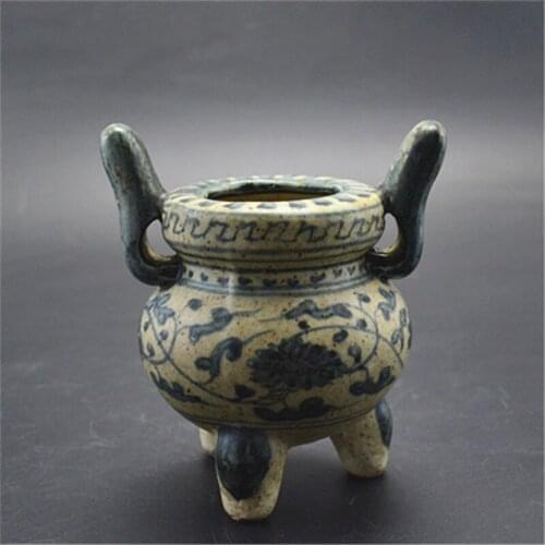 Ming blue and white figure around Antique Vintage Antique porcelain kilns for incense collection of classical folk