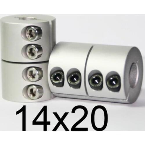 NEW 14x20 Rigid clamping screws Solid Coupling for Engraving machine,14mm to 20mm shaft butt-muff coupler for stepper motor D40