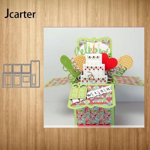 New Design Metal Cutting Dies Gift Box Frame for Scrapbooking Shape Stencil Craft Paper Knife Mould Blade Punch Card Make Decor