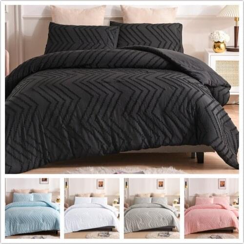 KOTUDENAVY Duvet Cover Solid Color Pure Cotton Quilt Cover Both Sides Design Universal Bedding Set Bedclothes +Pillowcase