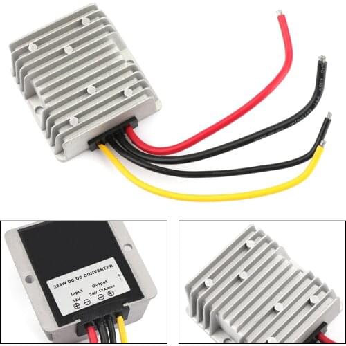 Areyourshop Regulator 12V to 24V 288W Power Supply Module Waterproof DC TO DC Converter Step up Voltage