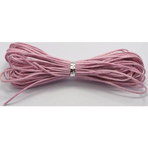 50 Meters Pink Waxed Cotton Beading Cord 1.5mm Macrame Jewelry String