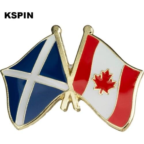 Scotland Canada Friendship Flag Badge Flag pin 10pcs a lot XY0049