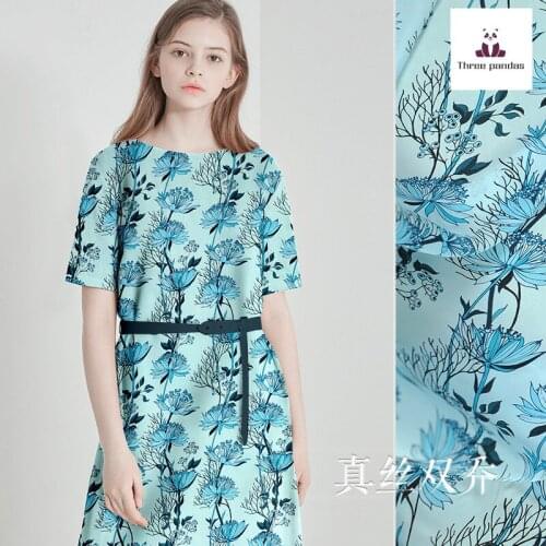 100% mulberry silk double joe fabric cloth per meter 16mm width 137cm soft clothing dress women new shirt fabric alibaba express