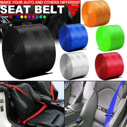 3.6 Meters Universal Strengthen Seat Belt Webbing Fabric Racing Car Modified Safety Harness Straps Personalized Accessories Kit
