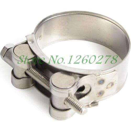 100% New Universal 31-62mm Duty Stainless Steel Motorcycle Exhaust Banjo Clamp Clip For Slip-on Type Motorcycle Muffler Silencer