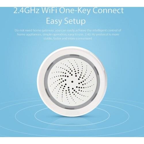 WIFI Wireless Humidity Alarm Sensor WiFi Siren Temperature Alarm Sensor Smart Eletronical Sensor For Alexa For Google Home