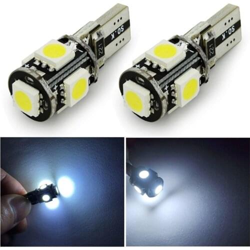 Yushuangyi 20pcs/lot Canbus T10 5smd 5050 LED canbus Light W5W led canbus 194 t10 5led 5050SMD No Obc Error clearance bulb