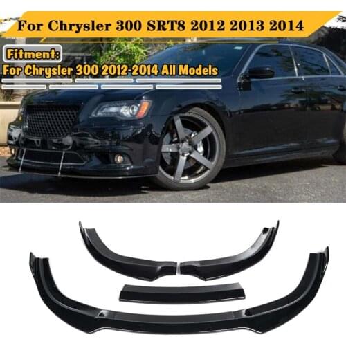 For Chrysler 300 SRT8 2012 2013 20143 PCS Car Front Bumper Protector Diffuser Spoiler Splitter Guard Body Kit Spoiler Cover Trim