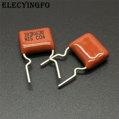 10Pcs/100Pcs NISSEI CBB capacitor MMXF 630V 103 K 10% 0.01uF 10nF Pitch=7.5mm Metallized polyester film capacitor