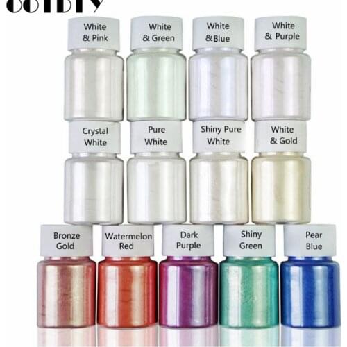 13 Colors Aurora Resin Powder Mica Pearlescent Pigments Kit Colorants Resin Dye Epoxy Resin Color Toning Jewelry Making