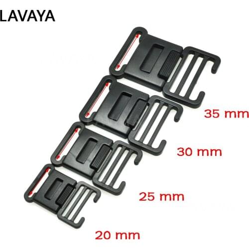 2pcs 20mm 25mm 30mm 35mm Webbing Ultrathin Center Release Buckle for Luggage Backpack Straps