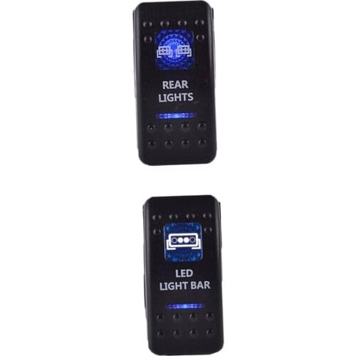 2pieces LED Light Bar & Rear Lights 5Pins Waterproof Toggle Switch Car Boat