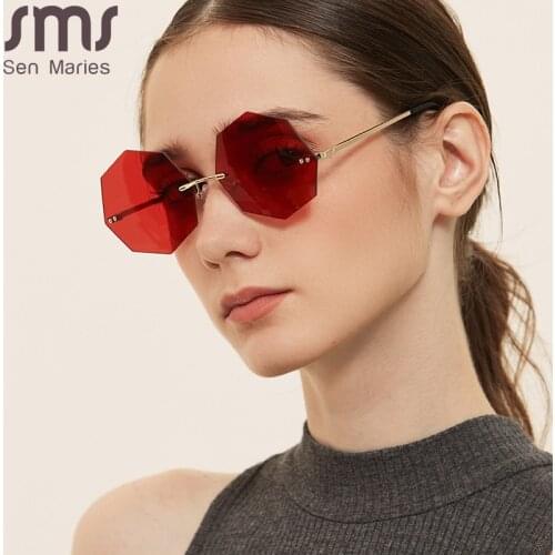 2021 Fashion Punk Rimless Sunglasses New Women Small Sun Glasses Shades Luxury Brand Designer Metal Sunglass UV400 Eyewear