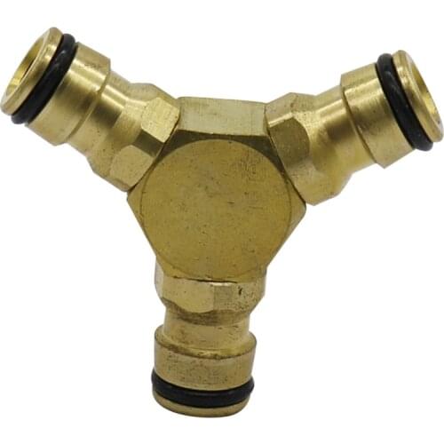 3-ways Garden Hose Pipe connector Copper drip irrigation fittings gardening tools and equipment agriculture quick connector 1 Pc