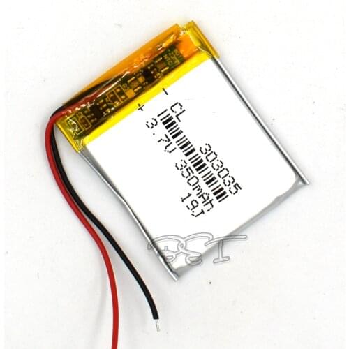 5Pcs 3.7V 350mAh Li-Po li ion Rechargeable Battery 303035 Lithium Polymer cells For Mp3 MP4 MP5 GPS PSP mobile bluetooth