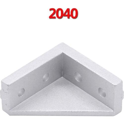 5pcs/lot 2040 Corner Fitting Angle Aluminum 20 x 40 L Connector Bracket Fastener Match Use 2040 Industrial Aluminum Profile