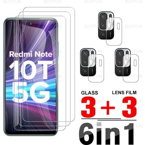 6in1 Camera Lens Film For Xiaomi Redmi Note 10T 5G Front Tempered Glass screen protector for xiaomi redmi redmy note 10 t 10t