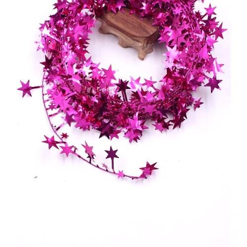 7M/volume Artificial iron wire star flower vine wedding Christmas decoration DIY wreath clip accessories handicraft industry