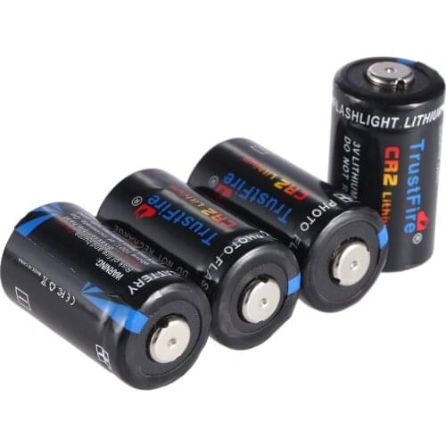 TrustFire CR2 Battery 3V 750mAh CR 2 Lithium Non-rechargeable Batteries with Safety Relief Valve for Flashlights Headlamp Camera