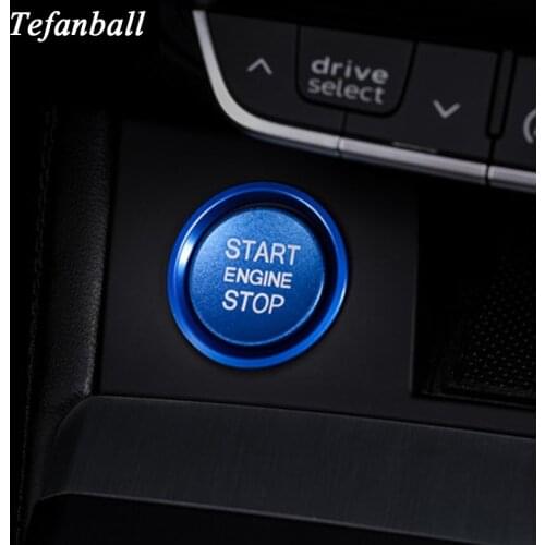 Car Styling Engine Ignition Start Stop Ring Case For Audi A4L/A5/A6L/A7/A8/Q3/Q5/Q7 Button Decoration Switch Accessories Covers
