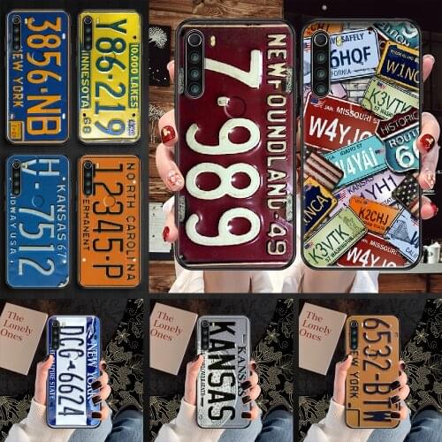 Retro Funny License Plate Number Phone case For Xiaomi Redmi Note 7 7A 8 8T 9 9A 9S 10 K30 Pro Ultra black tpu Etui fashion
