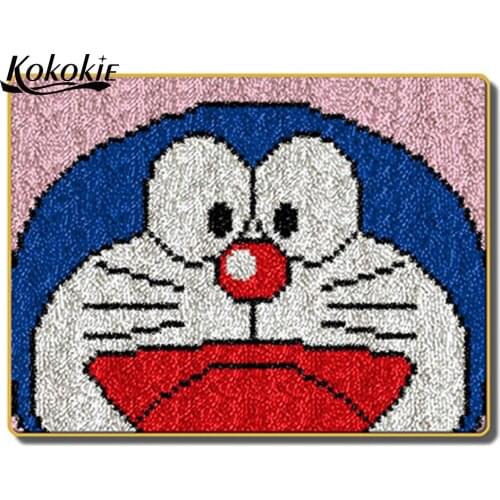 DIY crochet 3d tapis floor mat for handicraft latch hook rug canvas vloerklee diy tapijt Foamiran for needleworksets knooppakket