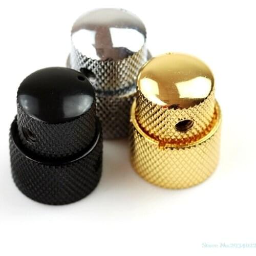 New Dual Concentric Dome Knob Volume Tone Blend Control Guitar Bass Guitar metal buttons Drop Ship