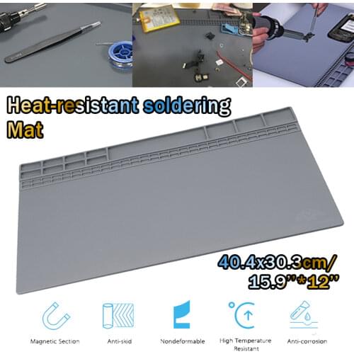 Repair Pad Insulation Heat Resistant Soldering Station Silicon Soldering Mat Work Pad Desk Platform Soldering Repair Station