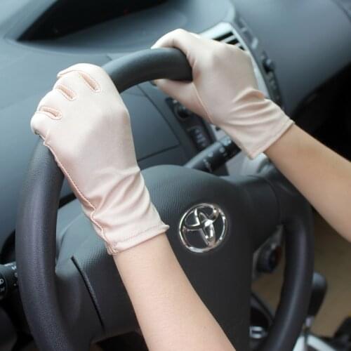 Summer Gloves Men/Women Short Paragraph Elastic Thin Spandex Gloves/White Ceremonial Gloves/Jewelry Dance Gloves 4049