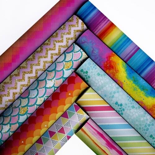 Butterfly Leather Sheets Synthetic Printed Vinyl DIY Handbags Supplies Bows Making Material 22*30cm/A4 1mm L21959