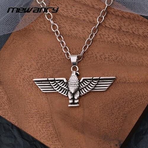 Mewanry 925 Sterling Silver Sweater Necklace Fashion Hip Hop Party Creative Design Eagle Pendant Couples Jewelry Gifts Wholesale