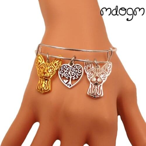 New Fashion Animal Bracelet Bangles Sphynx Cat Tree Of Life Love Alloy Metal Men Women Male Female Girls Jewelry Gift