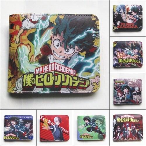 New Arrival My Hero Academia Wallet With Coin Pocket Card Holder Bi-Fold Purse for Young