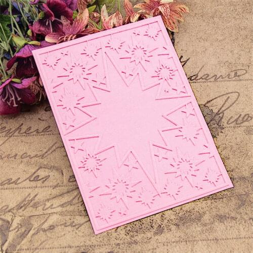10.5x14.8cm stars shine Embossing folders Plastic bump Scrapbooking DIY Template Fondant indentation Cake Photo Album Card Make