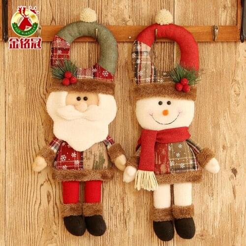 Christmas Tree Pendant Santa Door Window Hanging Ornaments Christmas Decoration Festival Gift Supplies