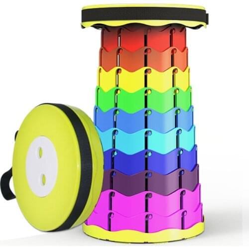 Portable Retractable Stool Beach Chairs Folding Stool Lounge Camping Telescoping Stool Foldable Fishing Chair Outdoor Furniture