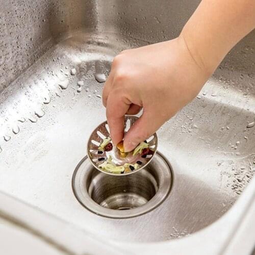 Stainless Steel Kitchen Sink Stopper Plug Kitchen Sink Strainer Stopper Waste Plug Sink Dishpan Drainer Chock Plug Filter Basket