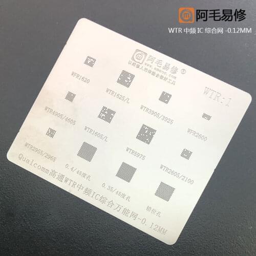 Amaoe BGA Reballing Stencil FOR Qualcomm intermediate frequency IC WFR1620 WTR1625/L 3905 1605/L 5975 2605 Chip Reballing Tin