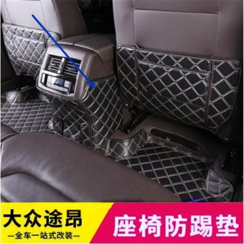 Car styling For Teramont/Atlas 2017 2018 Car interior PU rear seat protection pad anti kick mat