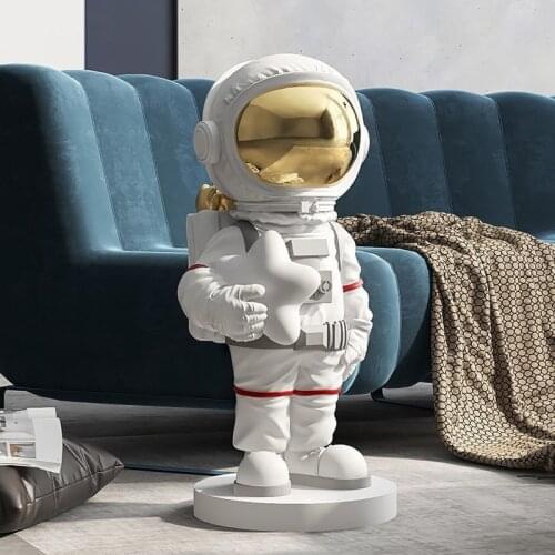 Home Decoration Modern Astronaut Statue Sculpture Large FRP Crafts Figure Figurine Ornaments Room Accessories Nordic Luxury Gift