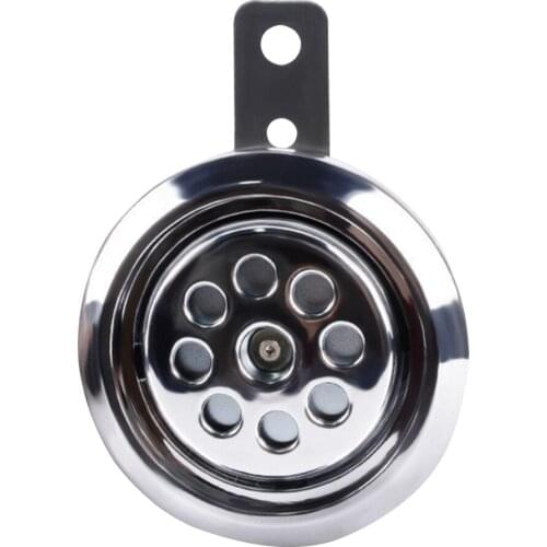 Universial Motorcycle Horn 105dB Loud 12V W/Honeycomb Chrome Cover Loud Electric Horn for Scooter Electric Bike