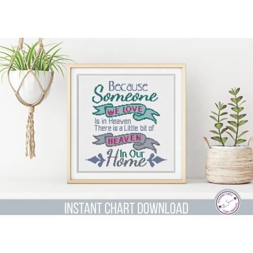 High Quality Embroidery Because Someone We Love Cross Stitch Kit UK with 100% Cotton Floss & Free Shipping for Wall Decor & Gif